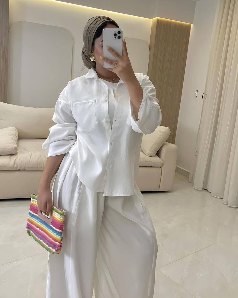 Linen Co-ord Set – White