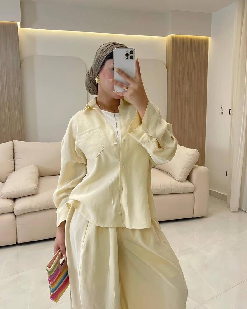 Linen Co-ord Set – Yellow