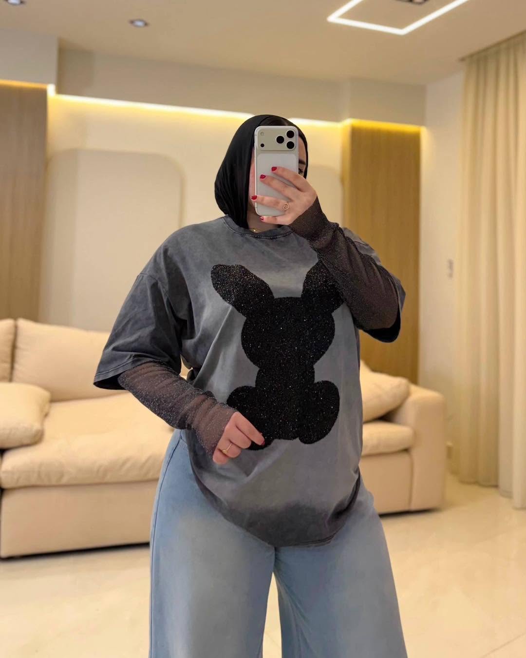 Mickey Glitter Oversized Tee