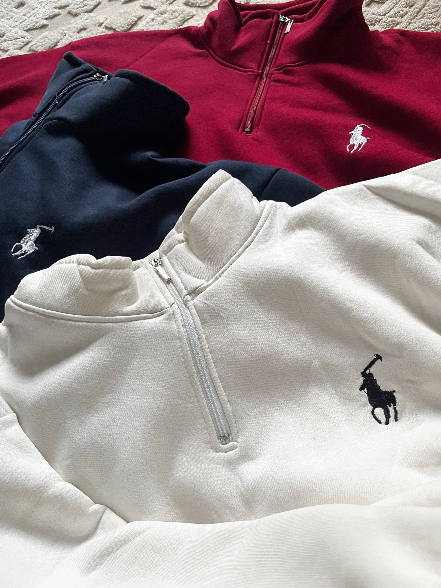 Polo shirt with half zipper