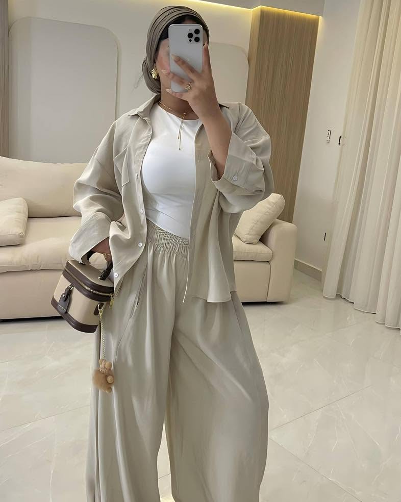 Linen Co-ord Set – Beige