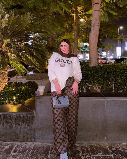 Luxe Casual Co-ord Set – Gucci Print