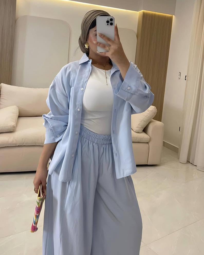 Linen Co-ord Set – Blue
