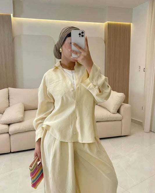 Linen Co-ord Set – Yellow