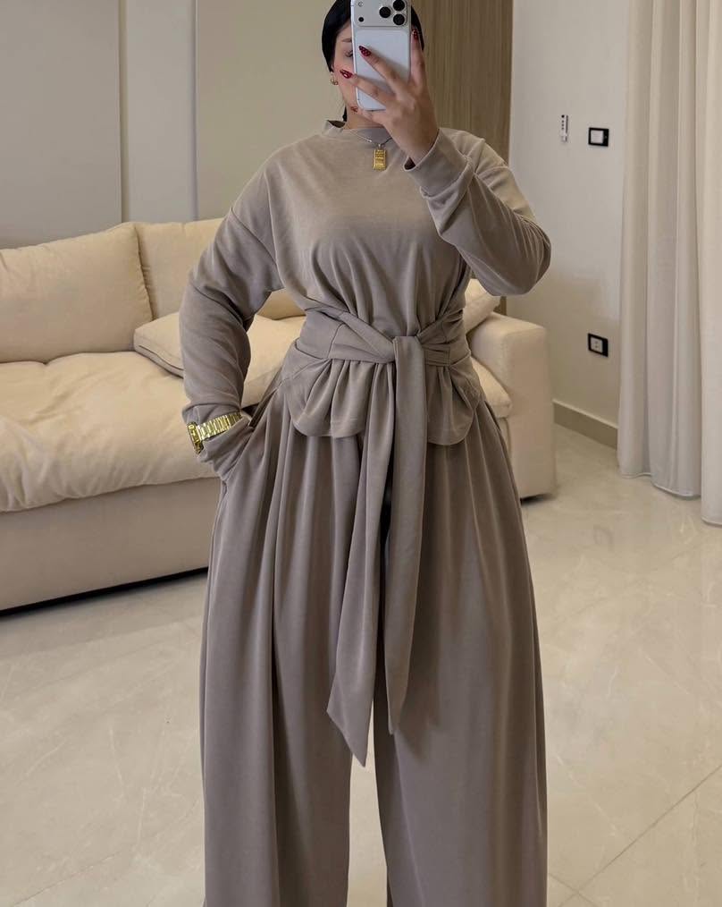 Belted Wide-Leg Co-ord Set