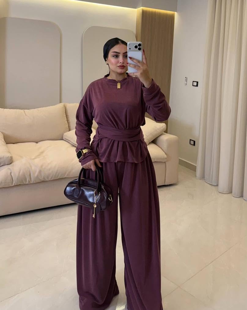 Belted Wide-Leg Co-ord Set