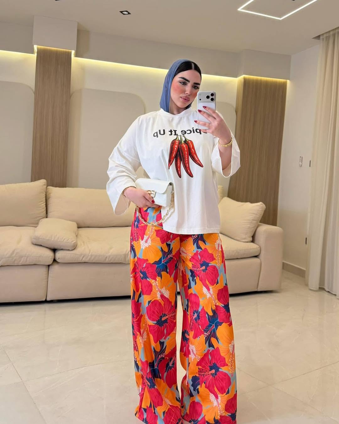 Tropical Wide-Leg Pants