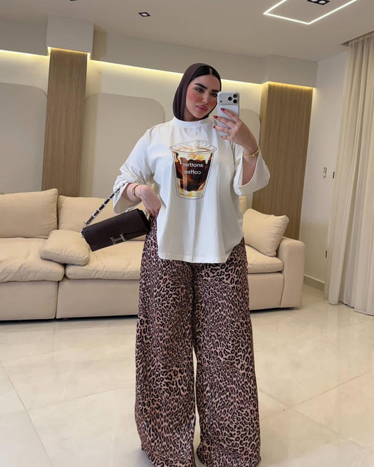 Tropical Wide-Leg Pants