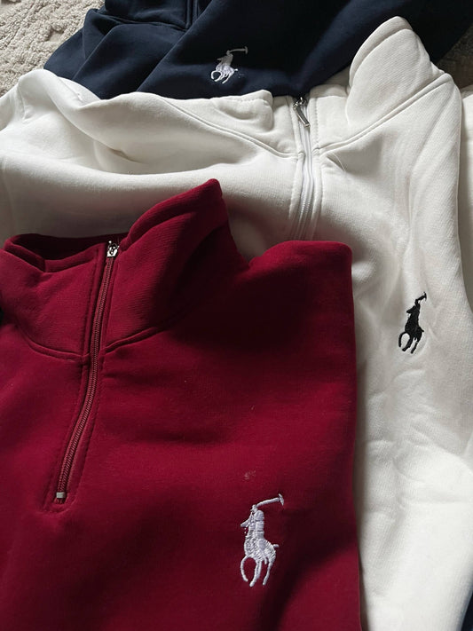 Polo shirt with half zipper